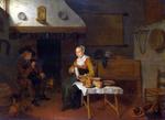 欧洲12-19世纪油画二_BREKELENKAM, Quiringh van - An Interior, with a Man and a Woman seated by a Fire